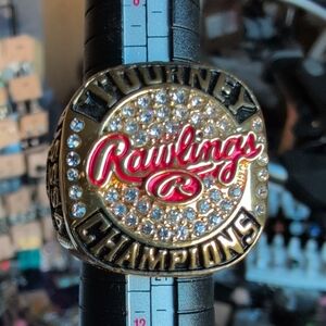 Rawlings Gold and Rhinestone Champions Ring